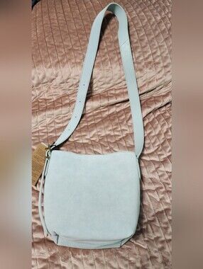 Margot New York Soft Light Blue Suede Women’s Crossbody Bag